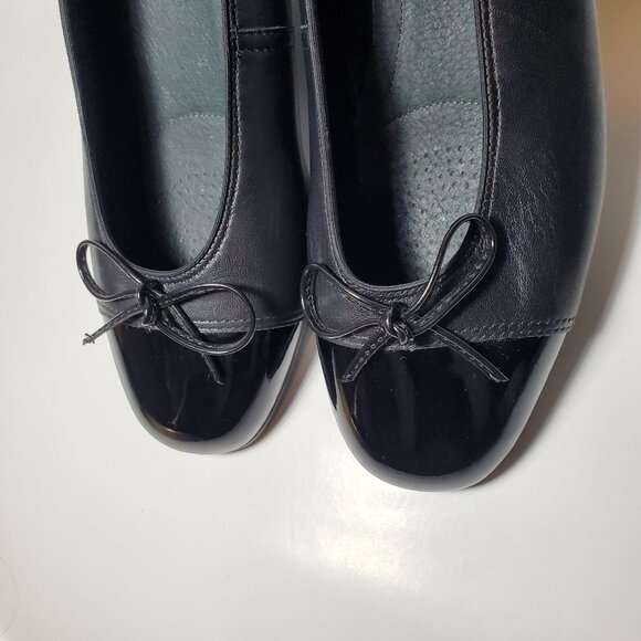 LIKE-NEW U.S. Size 8 Ara Women’s Bel Toe Cap Pump Black Shoes Heel - Picture 6 of 8